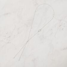 パール調メタルY字アジャスタブルネックレス