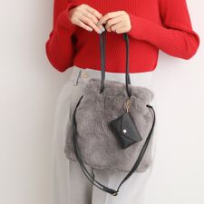 エコファーポーチ付き2WAYショルダー