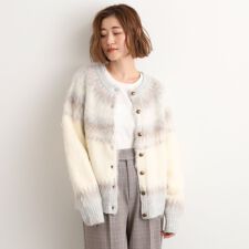 求心柄ジャカードニットカーディガン