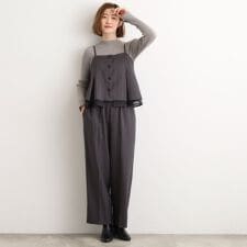 【2点SET体型カバー】透け感とレイヤードで大人の遊び心を、ビスチェSET UP