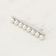 ラインパール調ブローチ