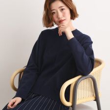 グローブ(grove)の【SETUP可能】冬から春まで心地よく　タック編みオーバーサイズニット