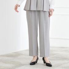【マシンウォッシュ防シワS-3L】着回しできるカセット服テーパードパンツ
