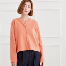 【洗える】毛玉軽減クルーネックカーディガン