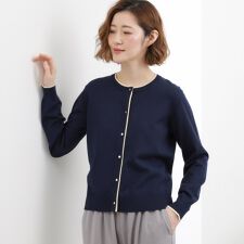 レイヤード風配色カーディガン