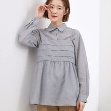 【2点SET】今どきシアーシャツ＆キャミセット