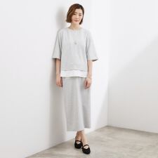 シルキーポンチレイヤード風セットアップ