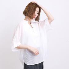【洗濯機◎・体型カバー】ONOFF使える、シアースキッパーシャツ