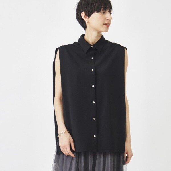 きちんとキレイ】ストレッチノースリーブブラウス洗濯機OK | ザ