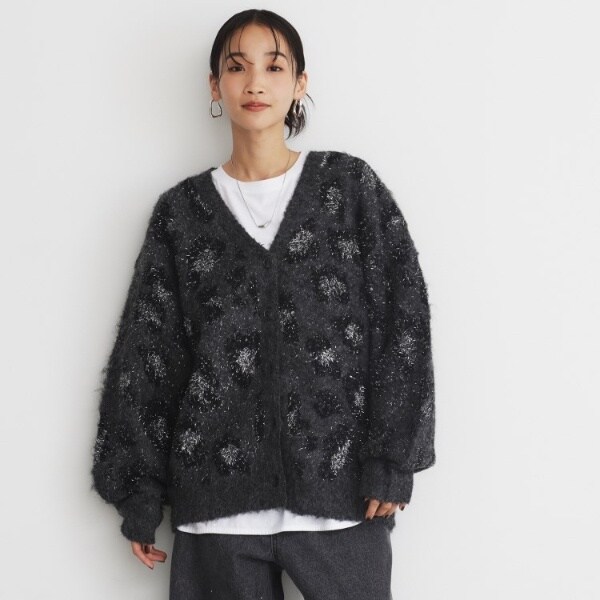 起毛ヒョウ柄Vネックカーディガン | ザ ショップ ティーケー(THE