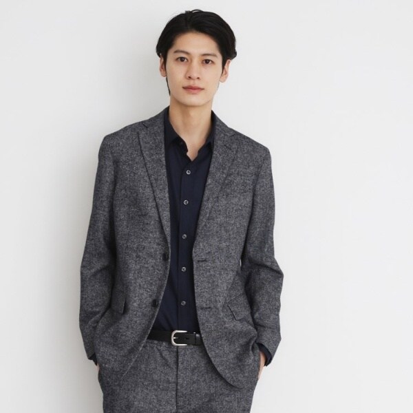 【美品/カシミヤ混】ダンヒル テーラードジャケット チェック カシミヤ L カシミヤ混ピンヘッドジャケット【セットアップ可/ビジネス対応