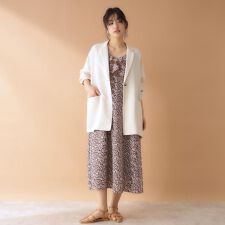 小花柄フリルキャミワンピース【洗える】