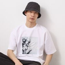 コード刺繍フォト半袖Tシャツ