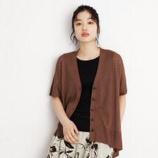 ポンチョカーディガン【洗える体型カバー】