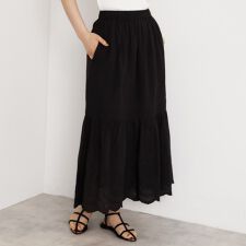 スカラップ刺繍スカート【洗濯機OK】