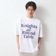 スウェード半袖ロゴTシャツ　洗濯機OK