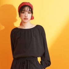 【mizugiwaラッシュガード】ギャザーチュニック前後2WAYセットアップ可接触冷感UV洗濯機OK