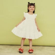 【120－150】ティアードワンピース洗える