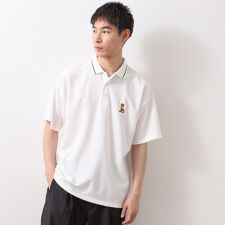 アニマル刺繍半袖ポロシャツ　【洗濯機OKユニセックス】