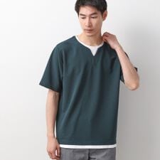 ツイルキーネック半袖Tシャツ 【接触冷感洗濯機OK】