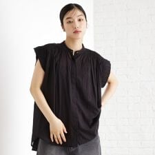シャーリングブラウス【洗える】