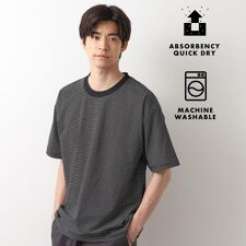 パーフェクテックボーダー半袖Tシャツ 【吸水速乾／洗濯機OK】