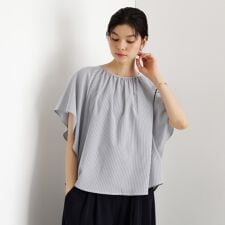 フレアスリーブブラウス【二の腕カバーUV洗濯機OK】