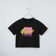 【110－160】レトロロゴTシャツ洗濯機OK
