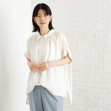 ギャザーボリュームシャツ【洗濯機OK】