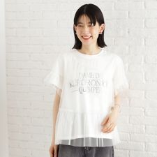 【セットアイテム】チュール×ロゴTシャツ洗える
