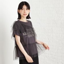 【セットアイテム】チュール×ロゴTシャツ洗える