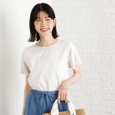 袖タックTシャツ【接触冷感毛玉になりにくいUV】