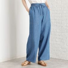 テンセルデニムイージーワイドパンツ