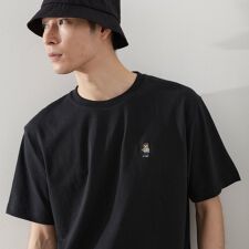 ワンポイントベアーロゴ半袖Tシャツ【洗濯機OK】