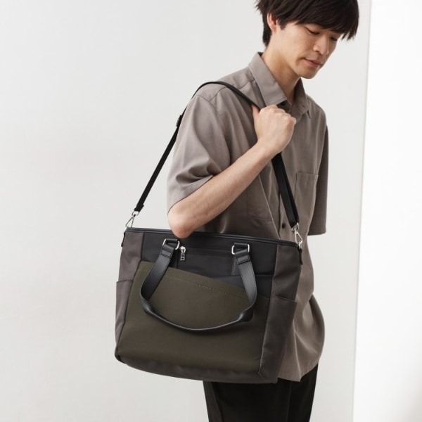 ⭐️未使用級⭐️ ザショップTK トートバッグ　ブリーフケース　レザー　ブラック THE SHOP TK / ザ ショップ ティーケー 2WAY切替トートバッグ