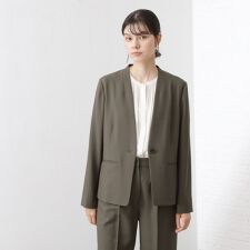 ノーカラージャケット【セットアップ可】