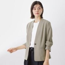 ノーカラージャケット【セットアップ可】