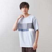 パネル切替半袖Tシャツ