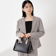 バイカラー合皮ショルダーバッグ