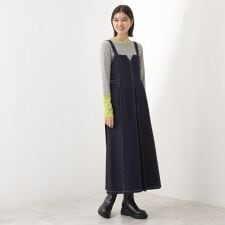 ザ ショップ ティーケー(THE SHOP TK)のデニムステッチジャンスカ