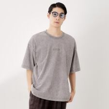 ヴィンテージライク フェード5分袖Tシャツ 【ビッグシルエット／洗濯機OK】