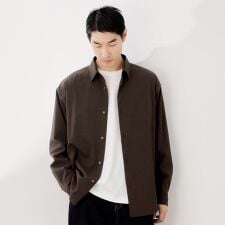 シアサッカー長袖シャツ　【軽量吸水速乾／イージーケア／洗濯機OK】