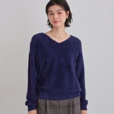 【華やかで柔らか】ふわふわフェザーニット洗える・前後2WAY