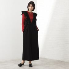 【シーズンレス】フリルオールインワン
