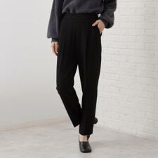 【着丈選べるXS～XLサイズ】あったか裏起毛テーパードパンツ