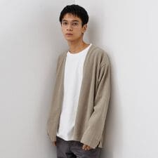 【セットでお買い得！】モールニットカーディガン＋長袖Tシャツ　洗濯機OK吸水速乾・毛玉になりにくい（Tシ