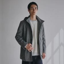 ONOFF対応 ウーリック スタンド メルトンコート　【洗濯機OKフード取外し可】