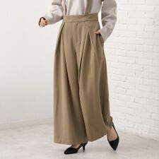 サス付きタックワイドパンツ