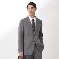 ツイードライクジャージジャケット【セットアップ可／洗濯機OK】