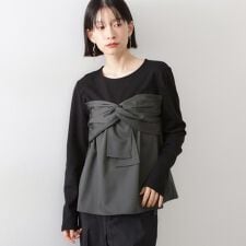 布帛切替カットソー